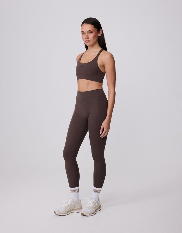 Upstate - Air Sculpt Move Crop - Ground Coffee
