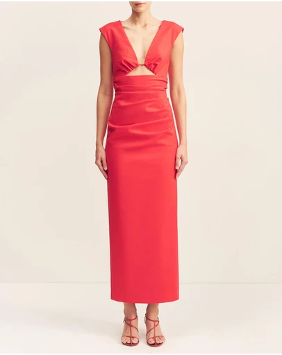 Shona Joy - Lani Plunged Cut Out Maxi Dress - ICONIC EXCLUSIVE