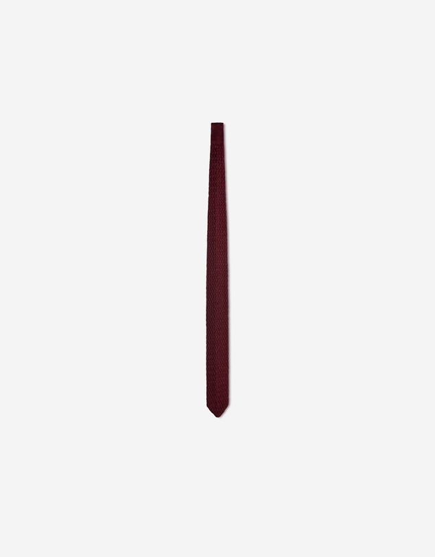 Calibre - Zig Zag Silk Knitted Tie Wine
