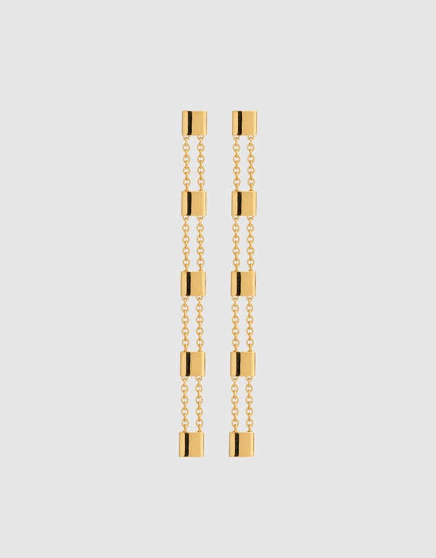 Najo - Summer Veil Yellow Gold Stud Earring
