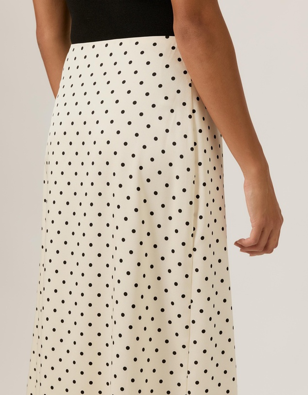 Tussah - Satin Polka Dot Maxi Skirt