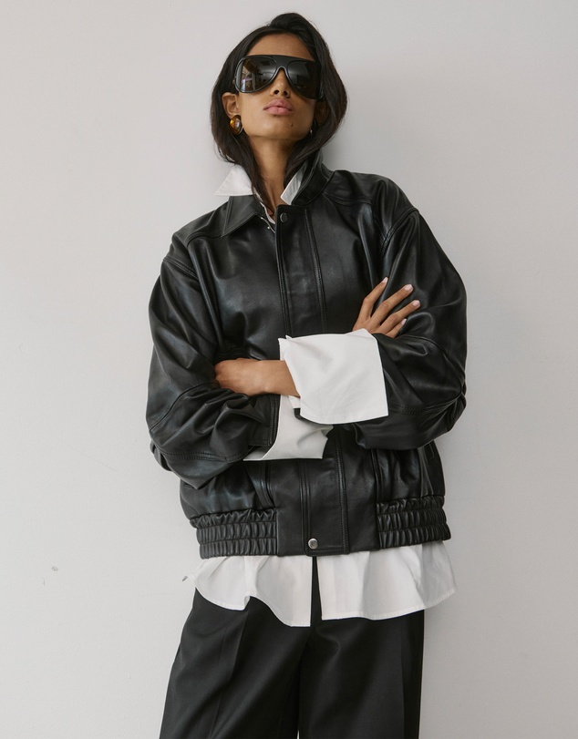 Minima Esenciales - Noah Leather Bomber Jacket