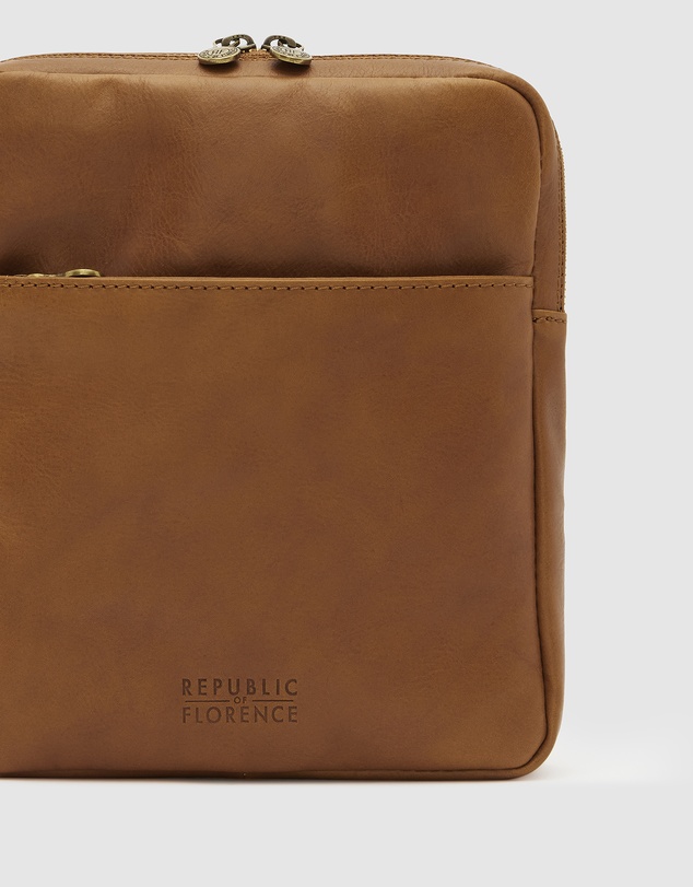 Republic of Florence - Gaius Tan Leather Satchel Bag