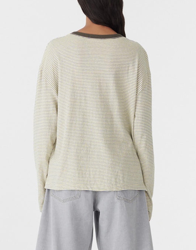 Bassike - Stripe Boyfriend Heritage LS T-Shirt