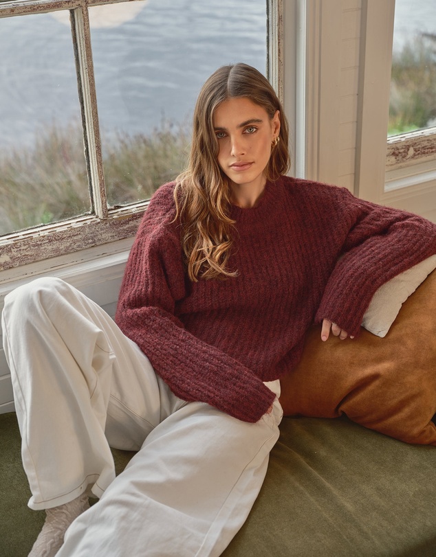 All About Eve - Ivy Knit Jumper Wine