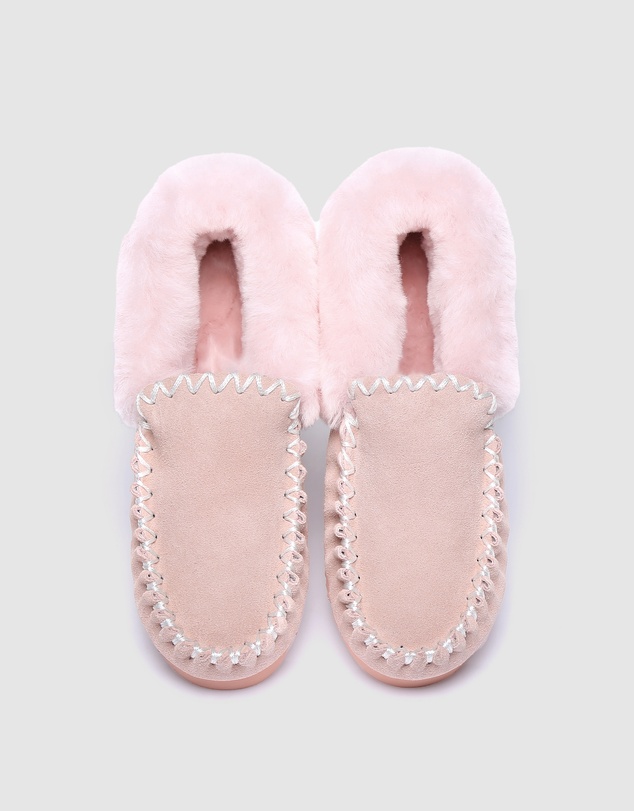 EVERAU - Australian Shepherd Ugg Popo Moccasins Cow Suede Upper Moccasins