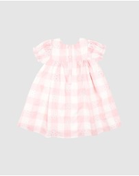 Bebe by Minihaha - Lara Cutwork Check Dress - Kids