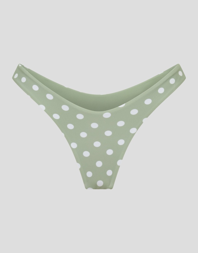 Vacay Swimwear - Positano Bottom Sage Polka
