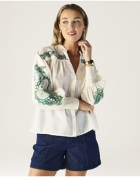 MOS The Label - Porto Embroidery Blouse