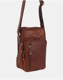 Pierre Cardin - Pierre Cardin Rustic Leather Cross Body Bag