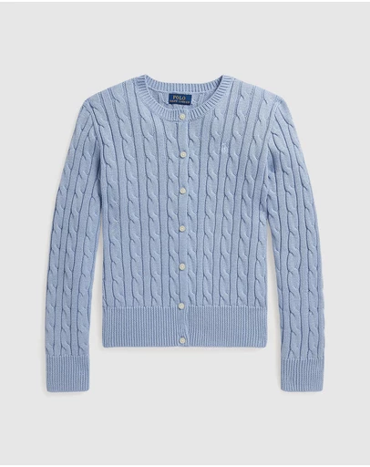 Polo Ralph Lauren - Metallic Cable-Knit Cardigan - Teens