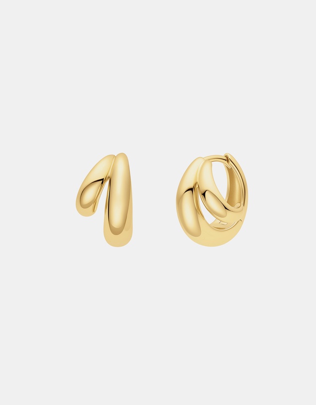 Ania Haie - Ania Haie Gold Dome Huggie Hoop Earrings
