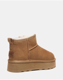 EVERAU - Australian Shepherd Ugg Thick Bottom Ronnie Cow Suede Upper UGG Boots