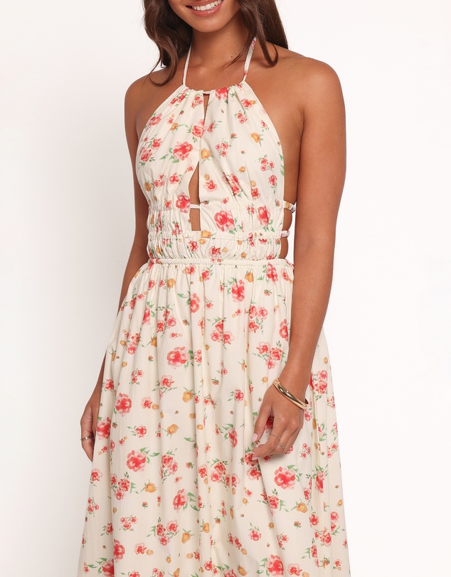 Petal & Pup - Wilder Halterneck Maxi Dress - Pink Floral
