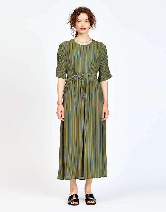 bul - Frond Dress Olive Stripe