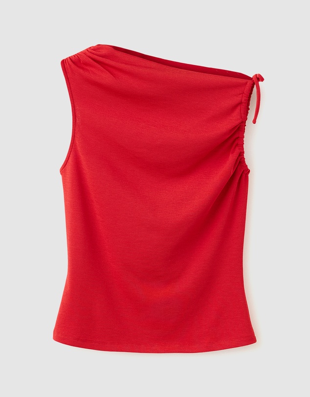 M.N.G - Asymmetric Ruched Top