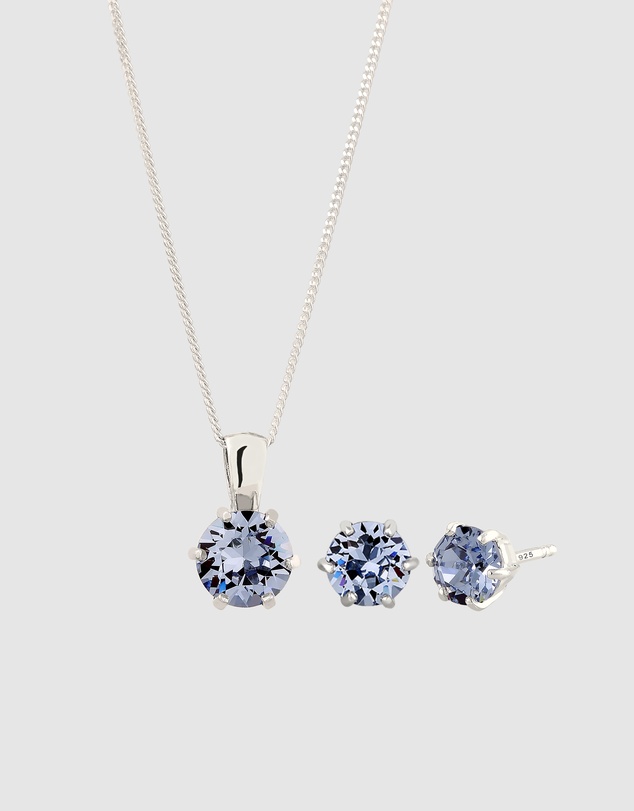 Elli Jewelry - Jewelry Set Crystal 925 Sterling Silver