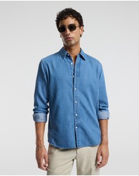 Calibre - Soft Chambray Shirt Light Blue
