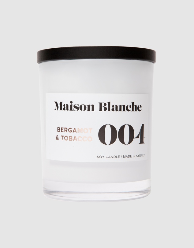 Maison Blanche - 004 Bergamot & Tobacco - Large Candle