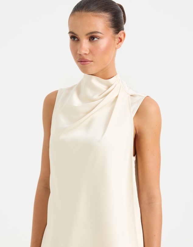Calli - Ella Draped Satin Top