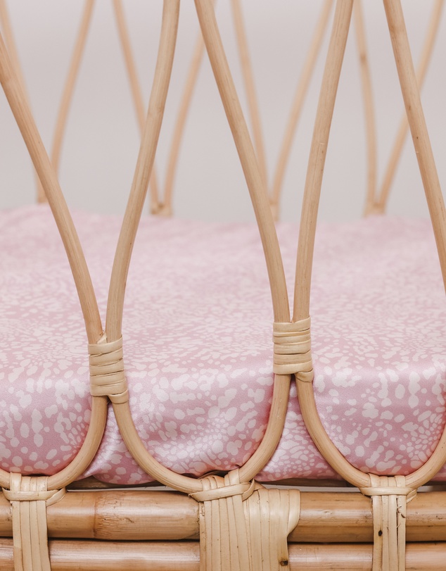 SILK MAGNOLIA - Pure Silk Fitted Bassinet and Cot Sheets