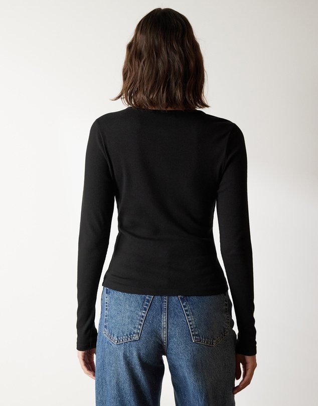 Atmos&Here - Organic Cotton Ribbed Long Sleeve Top