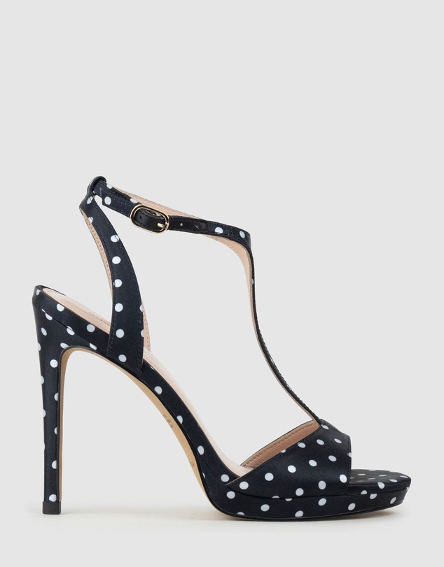 Edward Meller - WEN110 Polkadot T-Bar Platform Sandal