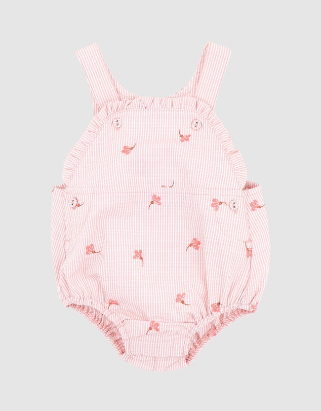 Fox & Finch - Songbird Embroidered Overalls - Babies