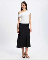 Mossée - Lily Midi Silk Skirt