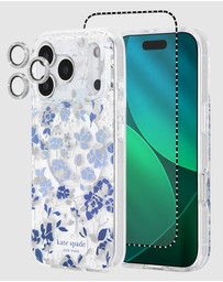 Kate Spade - Kate Spade Flowerbed Blue MagSafe Charm Bundle for iPhone 17 Pro