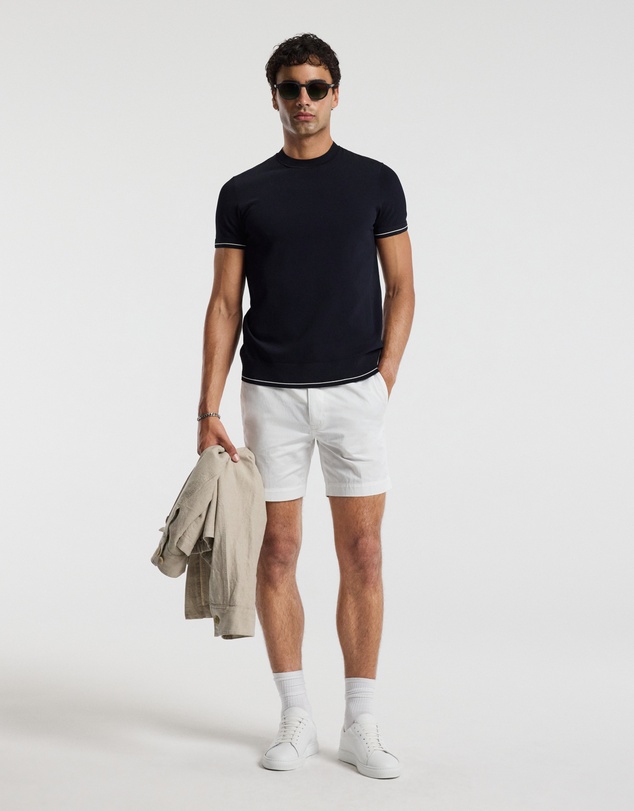 Calibre - Stripe Cuff Tech T-shirt Navy