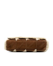 Pre-Loved by Azura Reborn - Pre-Loved Medium Suede and Shearling Patchwork Jamie Shoulder Bag