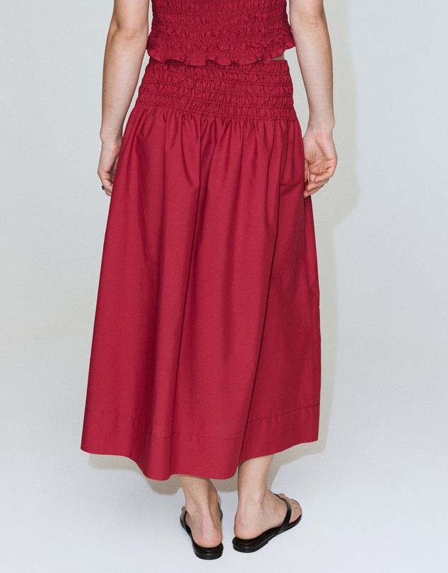 M.N.G - Lyocell Skirt with Ruched Waist