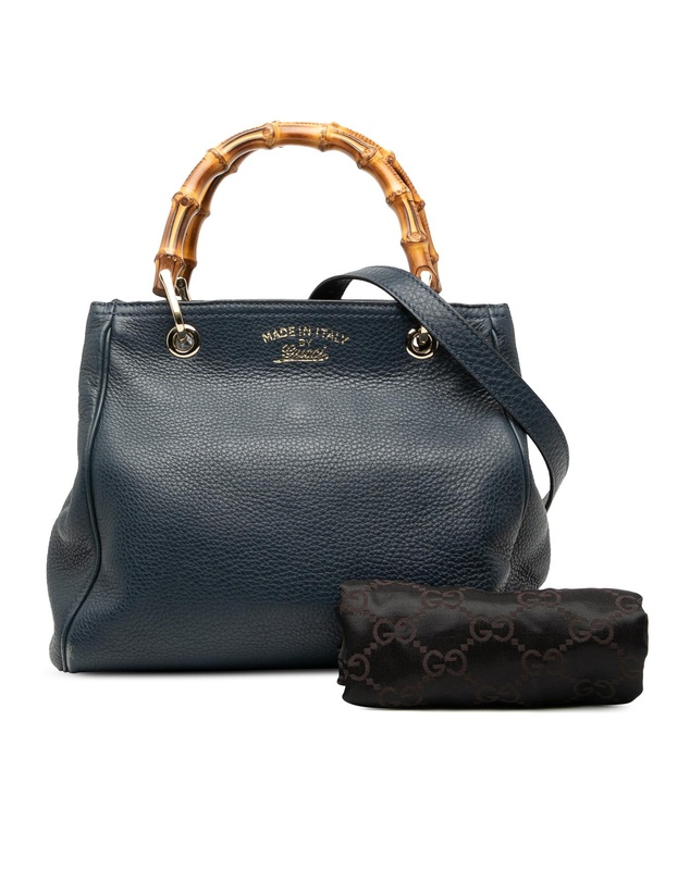 Pre-Loved by Azura Reborn - Pre-Loved Small Calfskin Bamboo Shopper Satchel