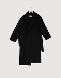 Revibe - Repaired AERE Chloe Double Faced Wool Blend Coat - AU 10