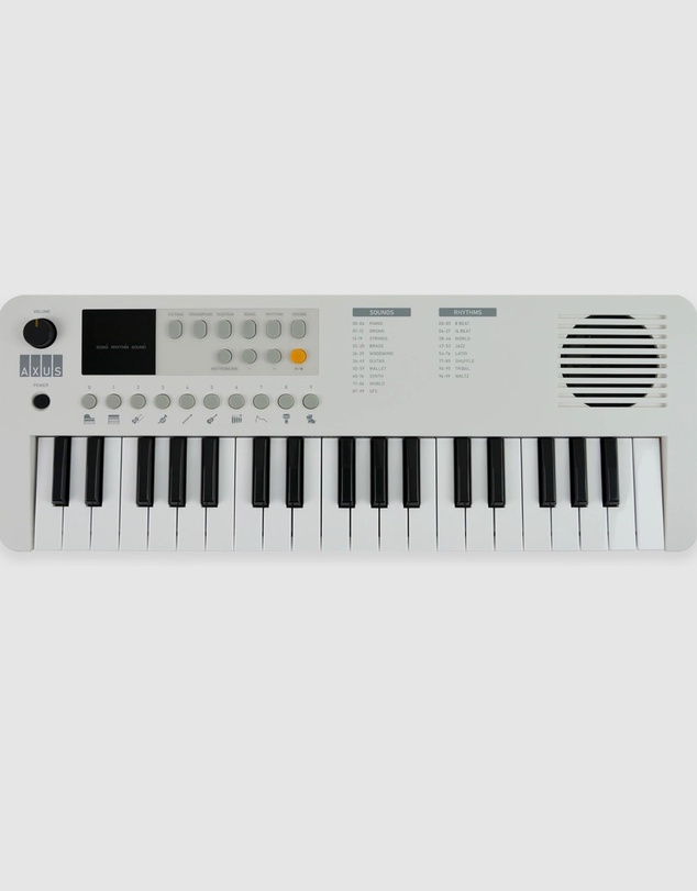 iWorld - Axus Mini Keyboard 37 Key Keyboard - White