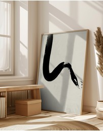 Olive et Oriel - Blackstrokes No 3 by Treechild Art Print