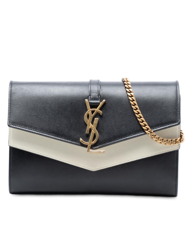 Pre-Loved by Azura Reborn - Pre-Loved Bicolor Leather Monogram Sulpice Wallet on Chain
