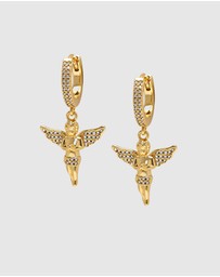 Nialaya Jewellery - Women's Golden Angel Earrings