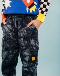Rock Your Kid - Rock Out Cargo Track Pants in Space Grey