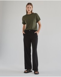 DRICOPER DENIM - Slouchy Forest Green Tee