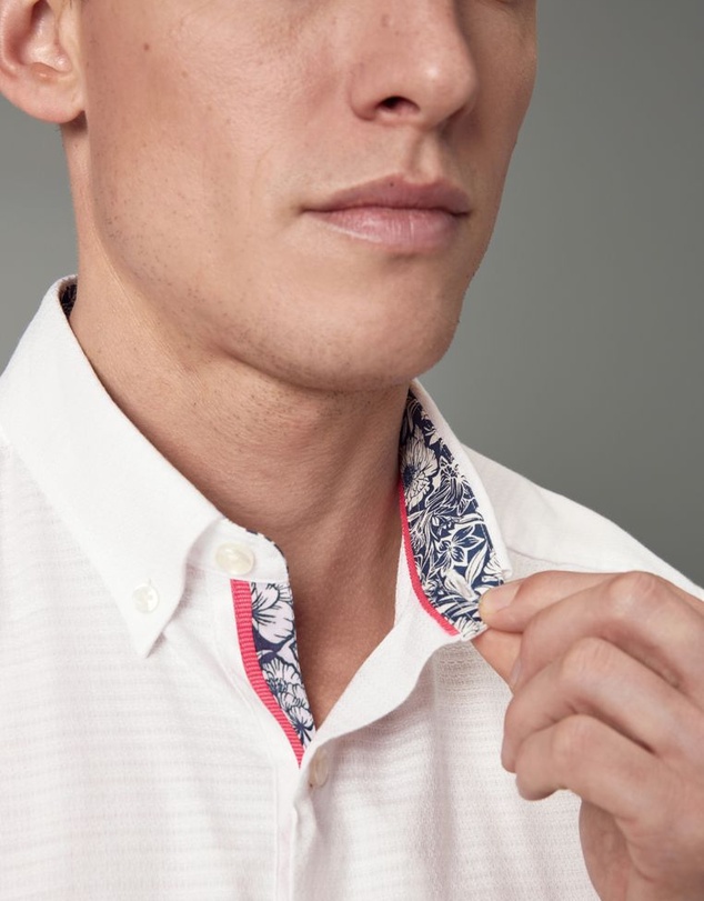 NEXT - Textured Trimmed Short Sleeve Shirt