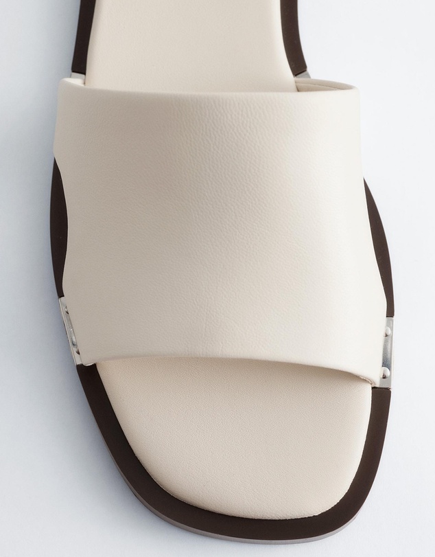 & Other Stories - Metal-Detail Leather Slides