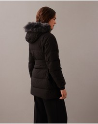 Calvin Klein - Belted Matte Quilted Jacket