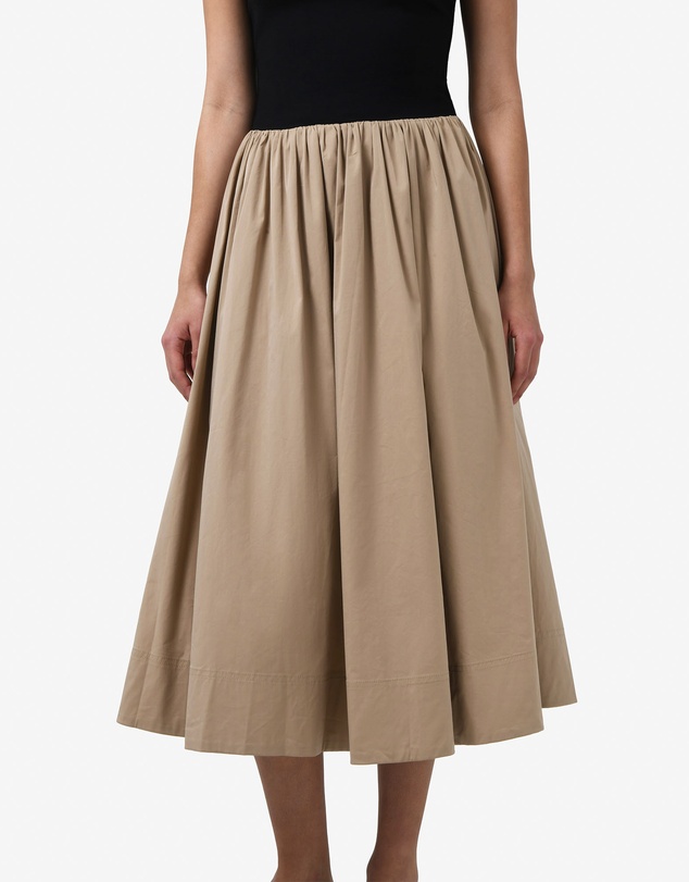 Forcast - Soho Knit & Poplin Midi Dress