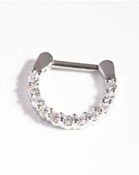 Lovisa - Surgical Steel Cubic Zirconia Septum Ring