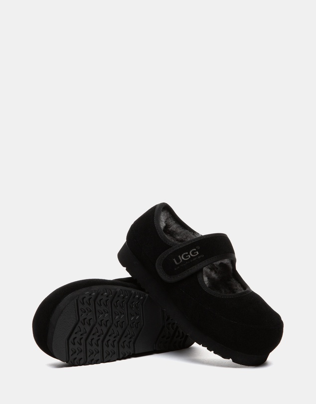 EVERAU - Australian Shepherd Ugg Millie Kids Cow Suede Upper Loafer Oxfords Flats