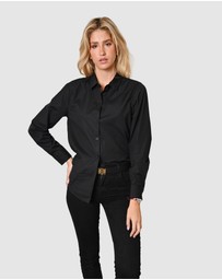 The Fable - Black Cotton Poplin Shirt