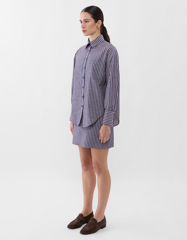 Farage - Chambray Stripe Oversized Shirt