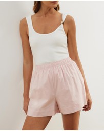 Atmos&Here - Raina Casual Linen Blend Shorts